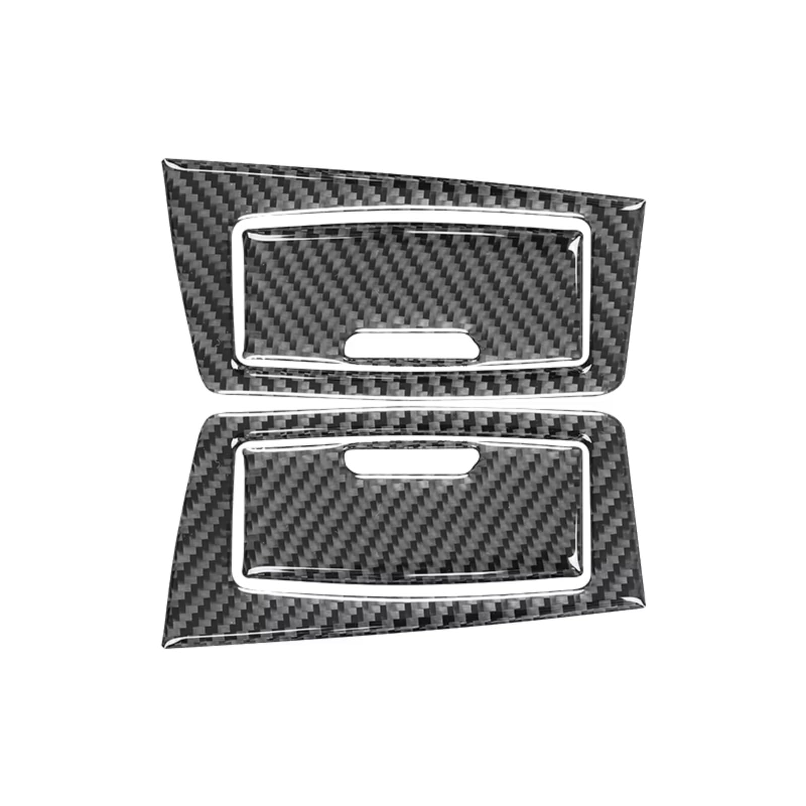 Innenzubehör Für 3 Serie F30 2013-2018 Carbon Fiber Innen Auto Hinten Tür Armlehne Lagerung Box Trim Abdeckung Rahmen aufkleber Auto Zierleiste(Schwarz) von IUKMRT