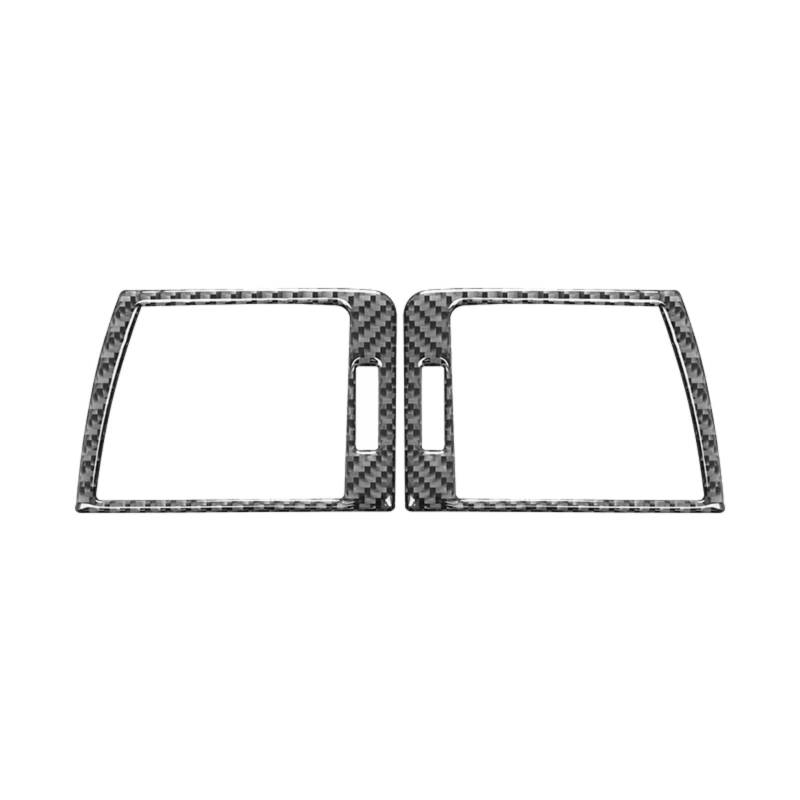 Innenzubehör Für 3er E46 1999–2004 Zubehör, Kohlefaser-Auto-Armaturenbrett-Panel, Linke Und Rechte Lüftungsschlitze, Zierrahmen-Abdeckungsaufkleber Auto Zierleiste(Schwarz) von IUKMRT