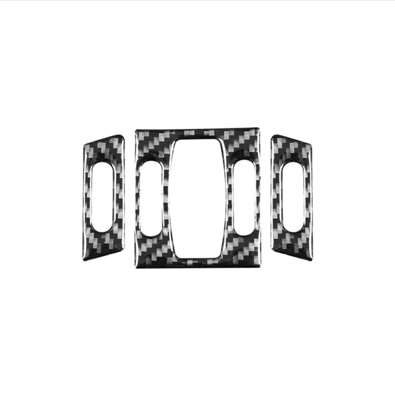 Innenzubehör Für 5 Series E60 2004-2010 Carbon Fiber Interior Auto Air Outlet Air Volumen Einstellung Taste Trim Rahmen Aufkleber Auto Zierleiste(Schwarz) von IUKMRT