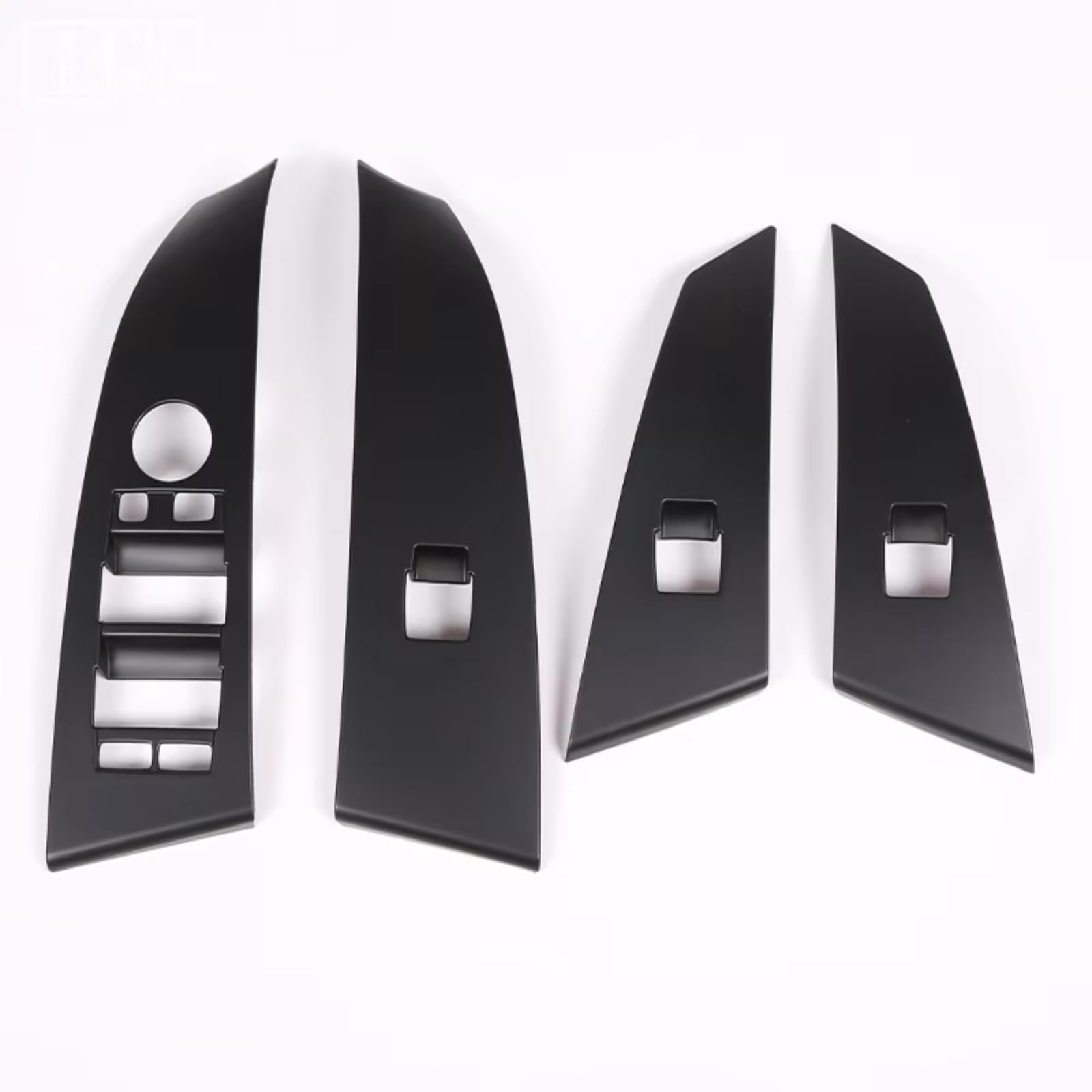 Innenzubehör Für 5er E60 2004–2006 LHD-Innenraum, ABS-Glanzschwarz Fenster-Hebeknopf-Schalter-Panel-Abdeckung, Rahmenverkleidung Auto Zierleiste(Matte Black) von IUKMRT