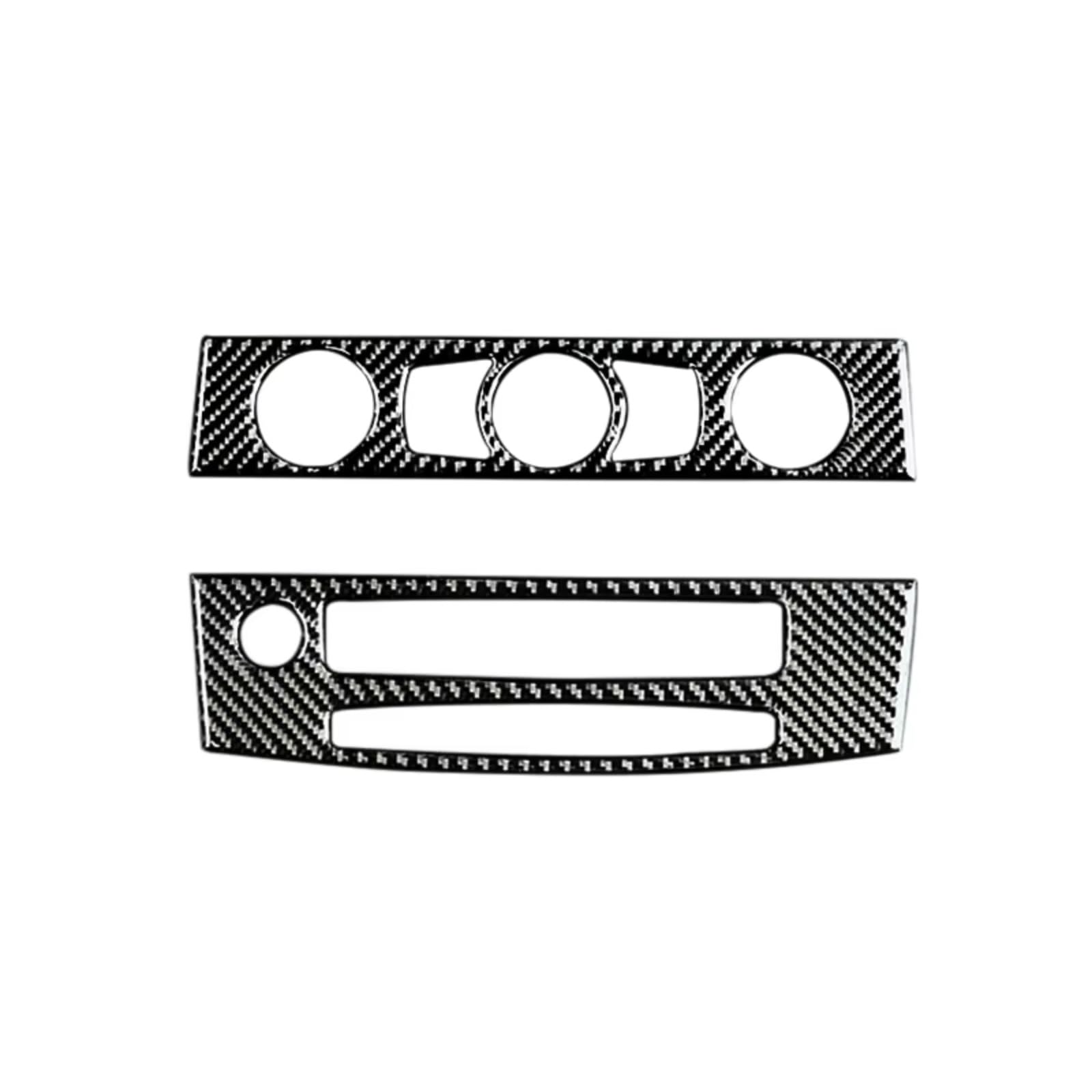 Innenzubehör Für 5er E60 2004–2010, Auto-Styling, Kohlefaser-Innenverkleidung, Klimaanlage, CD-Bedienfeld-Aufkleber Auto Zierleiste(TYPE D) von IUKMRT