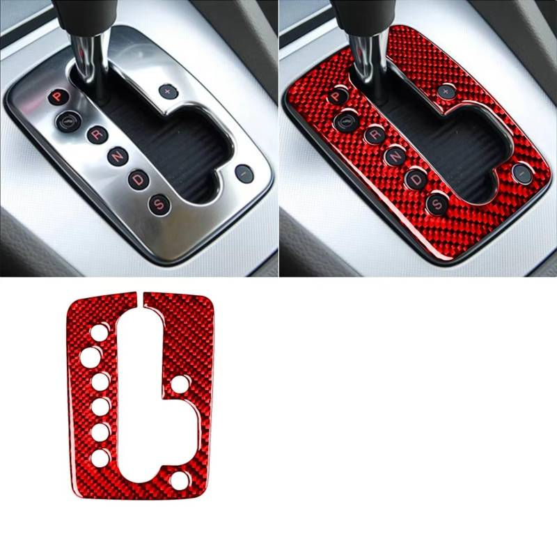 Innenzubehör Für A4 S4 B7 2005-2008 Autozubehör Real Carbon Fiber Schalthebel Panel Set Abdeckung Trim Auto Zierleiste(Automatic gear I) von IUKMRT