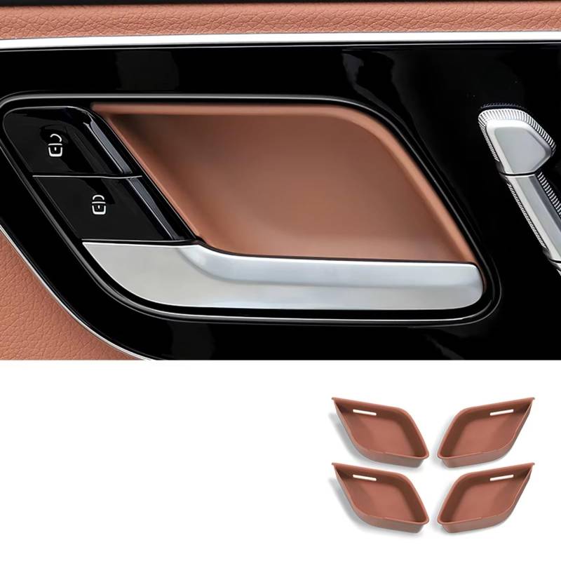 Innenzubehör Für Benz CES Für GLC Klasse W206 W223 X254 W214 Für EQE Für EQS Trim Innen ABS Innere Tür griff Schüssel Dekor Abdeckung Auto Zierleiste(Brown,For C class W206) von IUKMRT