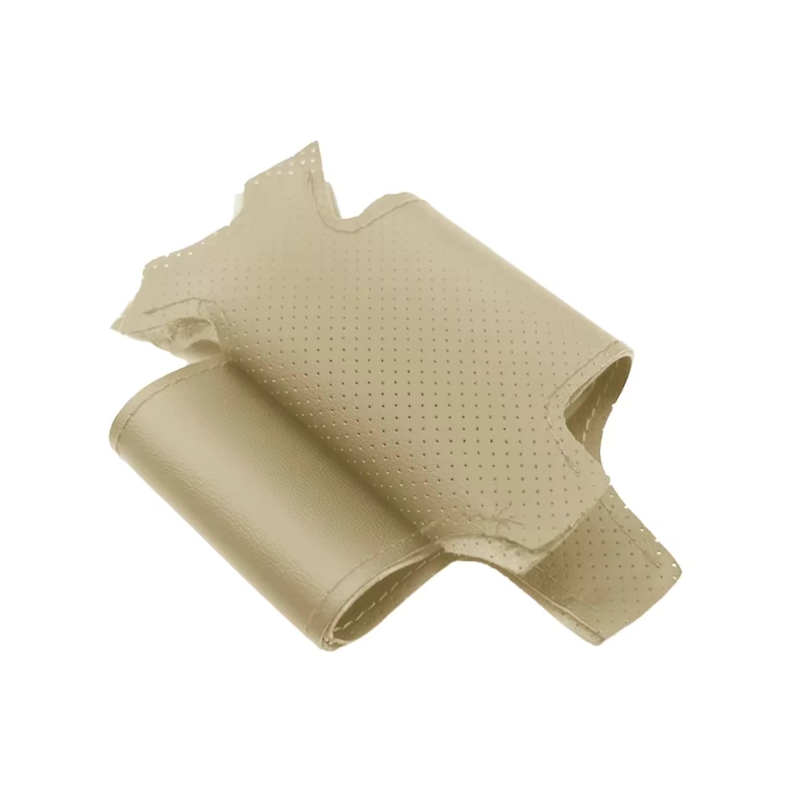 Innenzubehör Für Fiat 500, 2007–2015, 500e, 2014–2018, Funda cuero microfibra perforada para volante coche, puntada a mano Auto Zierleiste(Beige) von IUKMRT