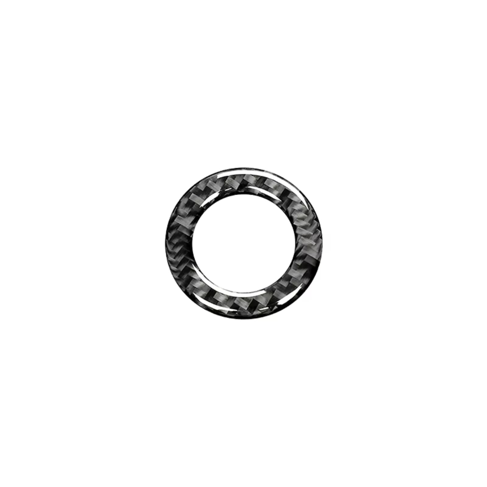 Innenzubehör Für Ford Für Mustang 2009-2014 Carbon Fiber Innen Auto Motor Start Stop Zündschlüssel Ring Aufkleber Rahmen Trim abdeckung Auto Zierleiste(Schwarz) von IUKMRT