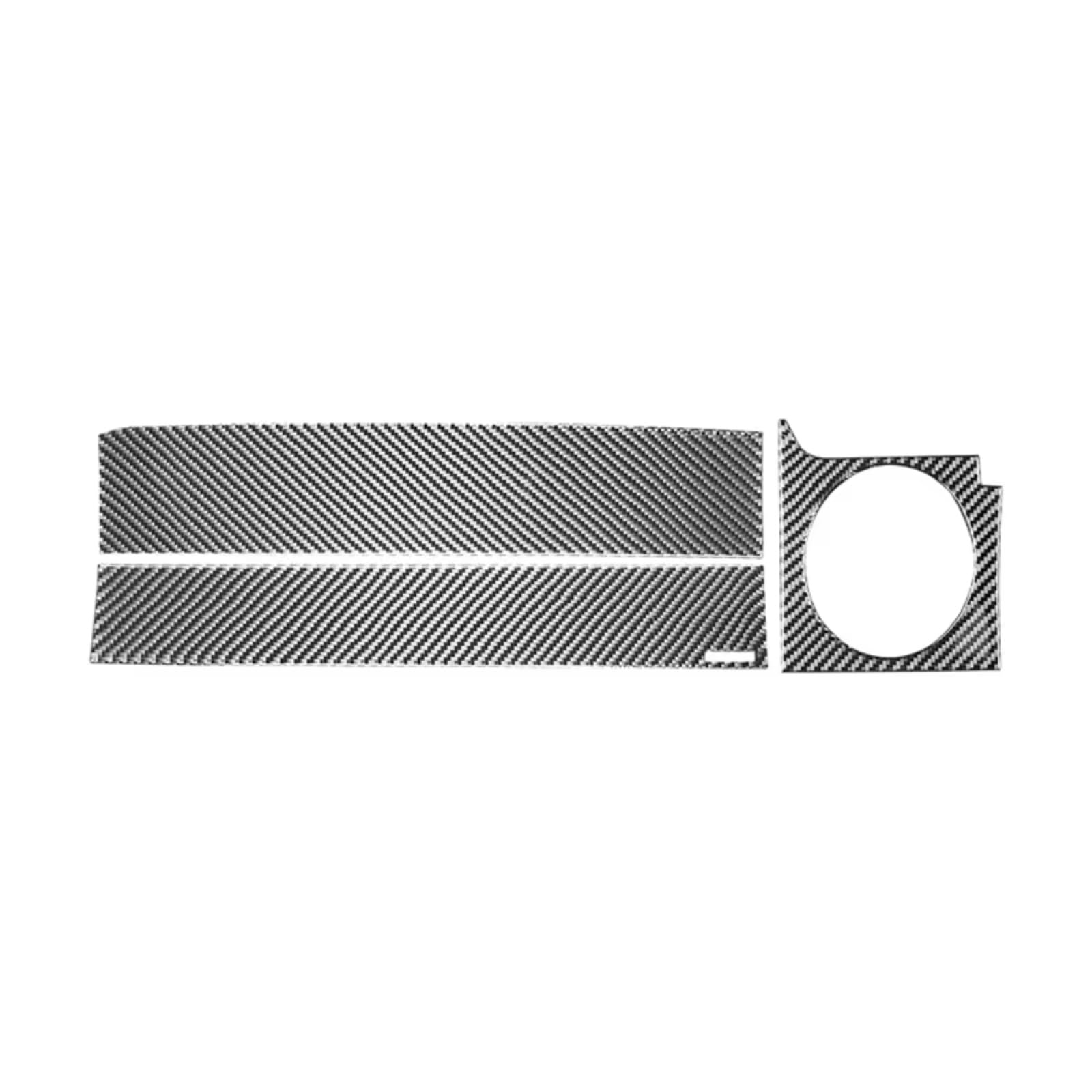 Innenzubehör Für Ford Für Mustang GT 2005-2009 S197 Carbon Faser Auto Copilot Instrument Panel Trim Abdeckung Vent Dekor Rahmen aufkleber Auto Zierleiste(Schwarz) von IUKMRT