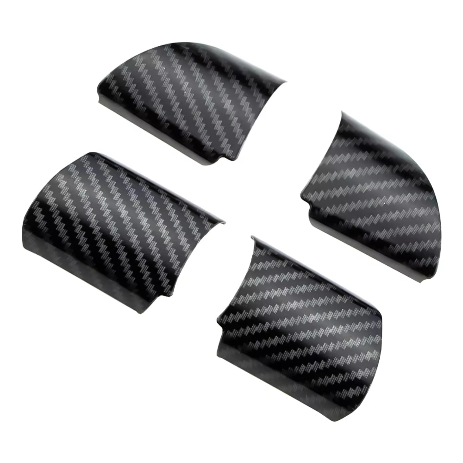 Innenzubehör Für Ford für Focus 2 MK2 2005-2011 Lenkrad Tasten Panel Abdeckung Trim Aufkleber Carbon Faser Auto Zierleiste(4Pcs Style) von IUKMRT