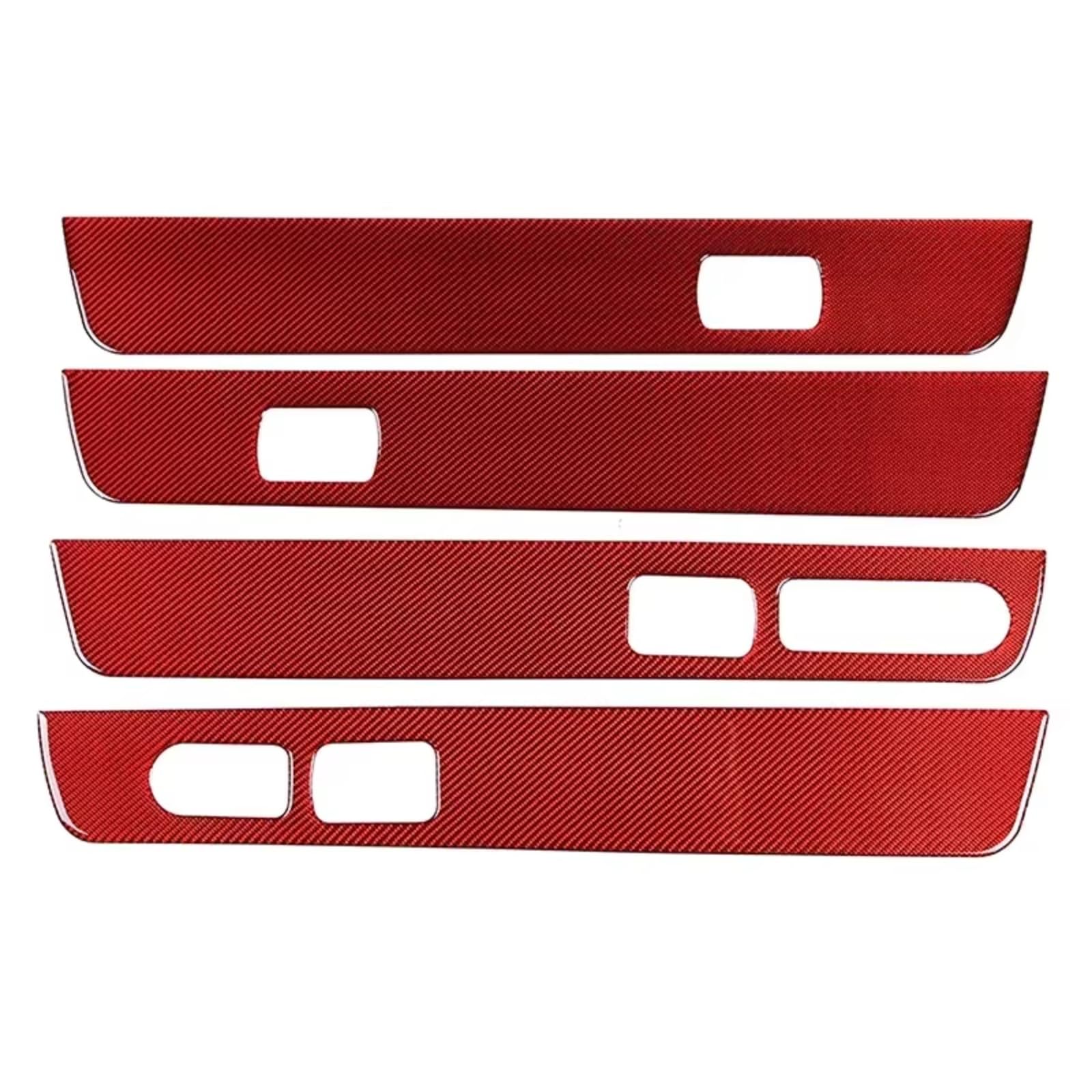 Innenzubehör Für Hummer H2 2003-2007 Weiche Carbon Fasern Auto Innen Tür Panel Trim Aufkleber Dekoration Zubehör Auto Zierleiste(Red) von IUKMRT