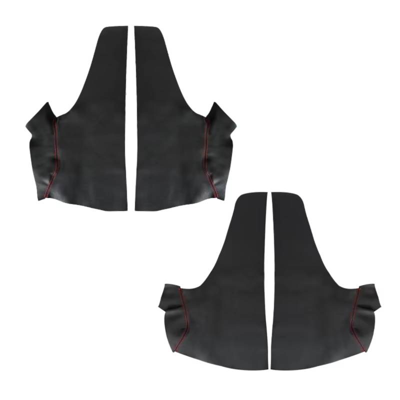 Innenzubehör Für Jazz Für Fit 2008-2012 Fließheck Auto Innentür Armlehne Panel Abdeckung Trim Weiche Leder Armlehne Abdeckung Auto Zierleiste(4pcs Black-red) von IUKMRT