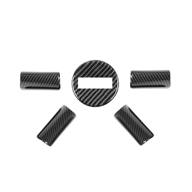 Innenzubehör Für Jeep für Wrangler JK 2007-2010 ABS Auto Innen Lenkrad Dekoration Abdeckung Trim Auto Zierleiste(Carbon fiber 5 pc) von IUKMRT