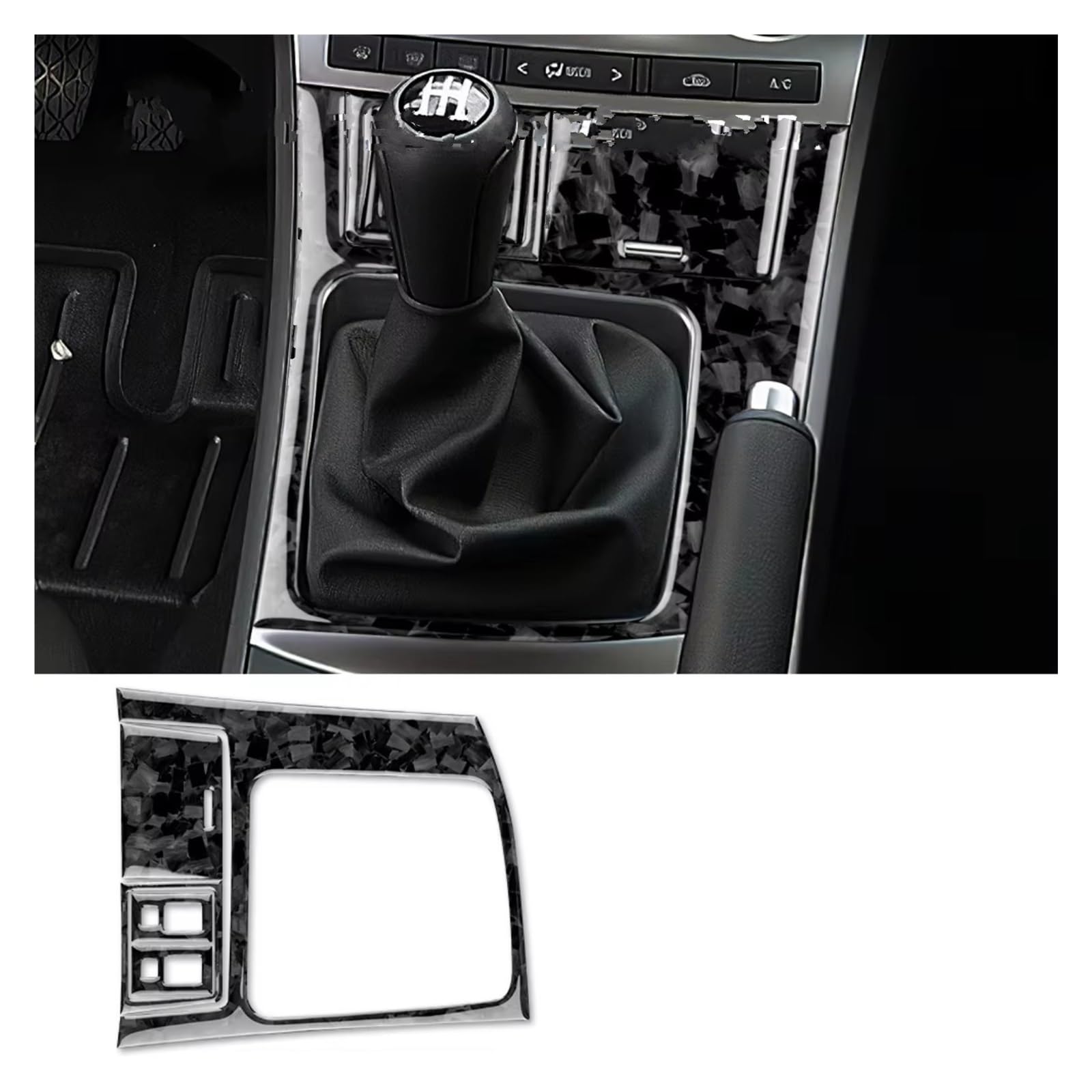 Innenzubehör Für Mazda 3 2010 2011 2012 2013 Innenausstattung Auto Styling Carbon Faser Auto Getriebe Shift Rahmen Panel Abdeckung Aufkleber Auto Zierleiste(C Forded Carbon) von IUKMRT