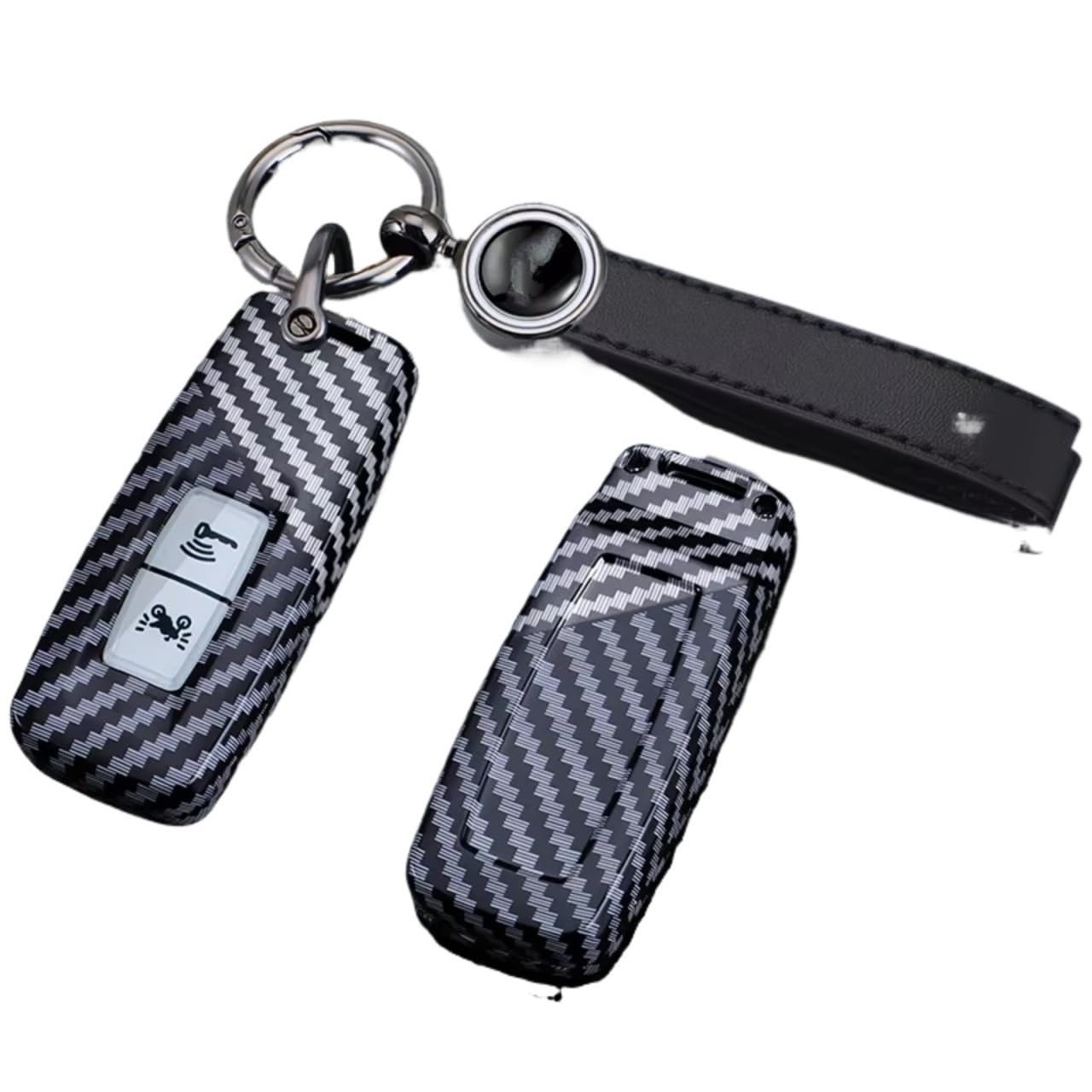 Innenzubehör Für Motor Für PCX 160 125 Für PCX125 Für PCX160 Für VISION SH350 Für ADV 150 350 Carbon muster Schlüssel fall Abdeckung Keychain Halter Auto Zierleiste(A white set 2) von IUKMRT