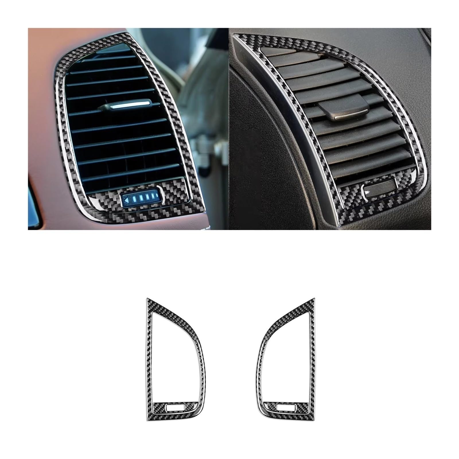 Innenzubehör Für Q7 2007-2015 Carbon Fiber Innen Auto Dashboard Links und Rechts Air Vents Decora Aufkleber Abdeckung Trim Rahmen Auto Zierleiste von IUKMRT