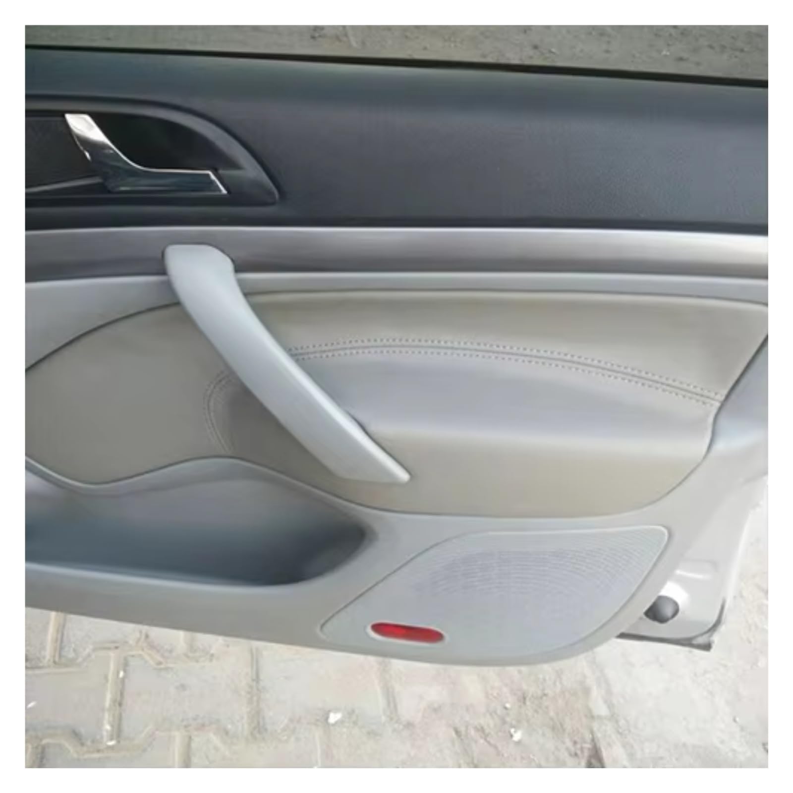 Innenzubehör Für Skoda Für Octavia 2007 2008 2009 2010 2011 2012 2013 2014 4 stücke Mikrofaser Leder Auto Türgriff armlehne Panel Abdeckung Trim LHD Auto Zierleiste(Gray,4pcs) von IUKMRT