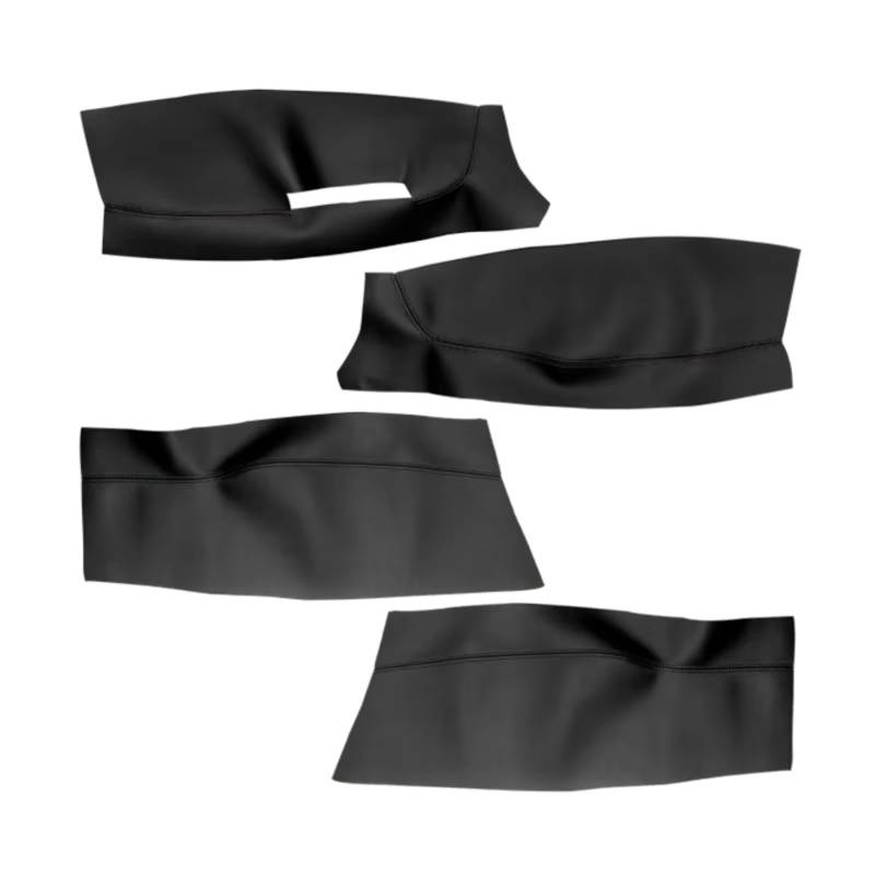 Innenzubehör Für VW Für POLO Fließheck/Limousine 2004-2011 Auto Tür Armlehne Panel Abdeckung Trim 4 stücke Tür Panel leder Abdeckung Auto Zierleiste(Hatchback Black) von IUKMRT