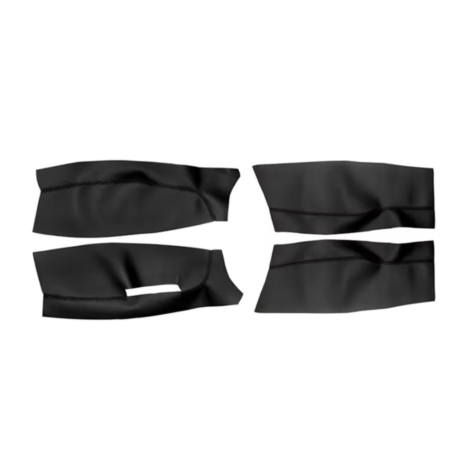 Innenzubehör Für VW Für POLO Fließheck/Limousine 2004-2011 Auto Tür Armlehne Panel Abdeckung Trim 4 stücke Tür Panel leder Abdeckung Auto Zierleiste(Sedan Black) von IUKMRT