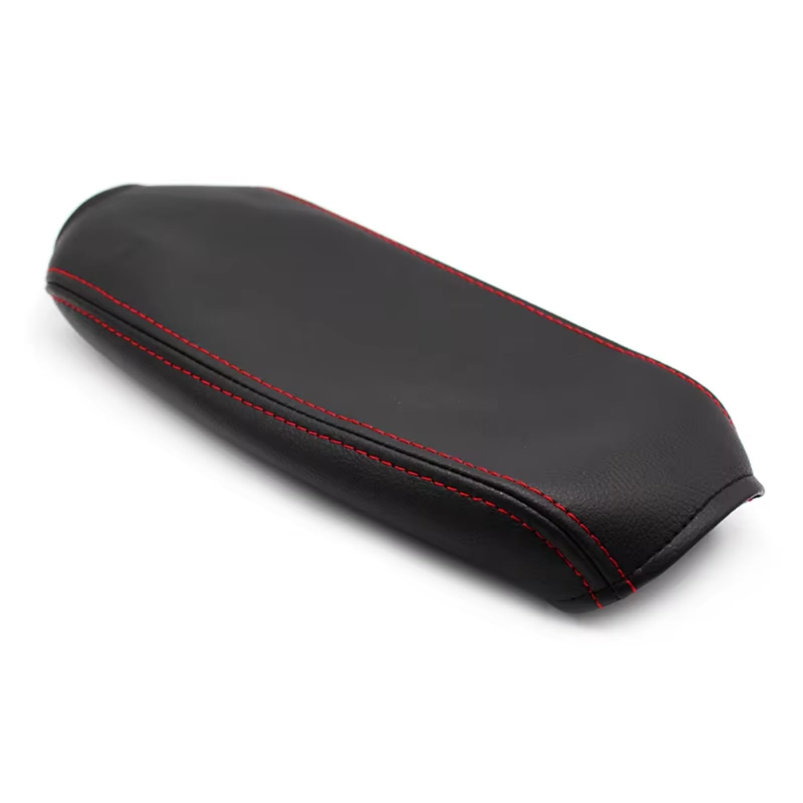 Innenzubehör Für VW Für Passat 2010-2015 Auto Center Control Armlehne Box Abdeckung Trim Weiche Mikrofaser Leder Armlehne Abdeckung Auto Zierleiste(Black with red line) von IUKMRT