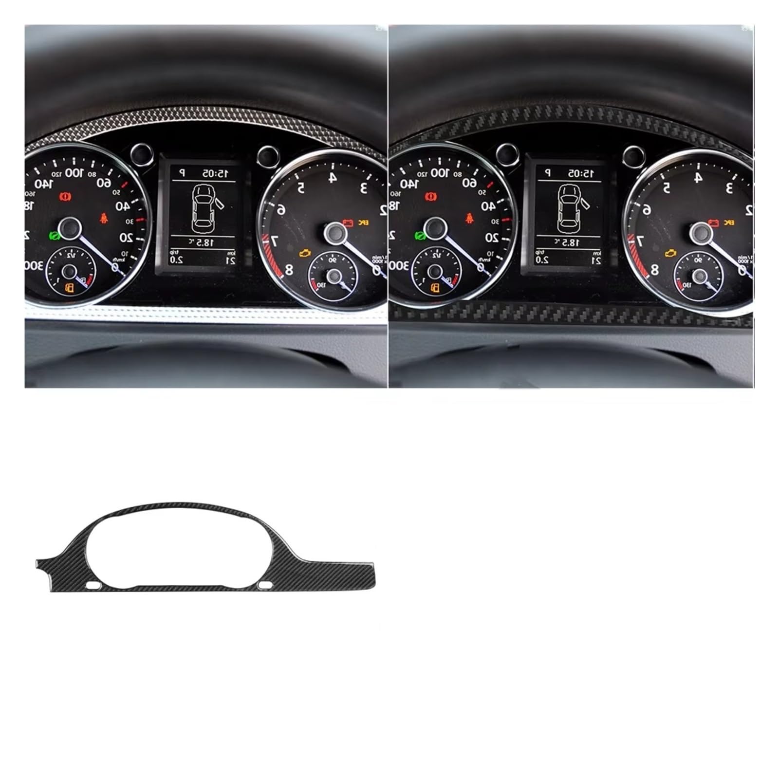 Innenzubehör Für VW Für Passat B6 2006-2011 Dashboard Tacho Panel Trim Abdeckung Innen Auto Aufkleber Auto Zierleiste(Type E) von IUKMRT