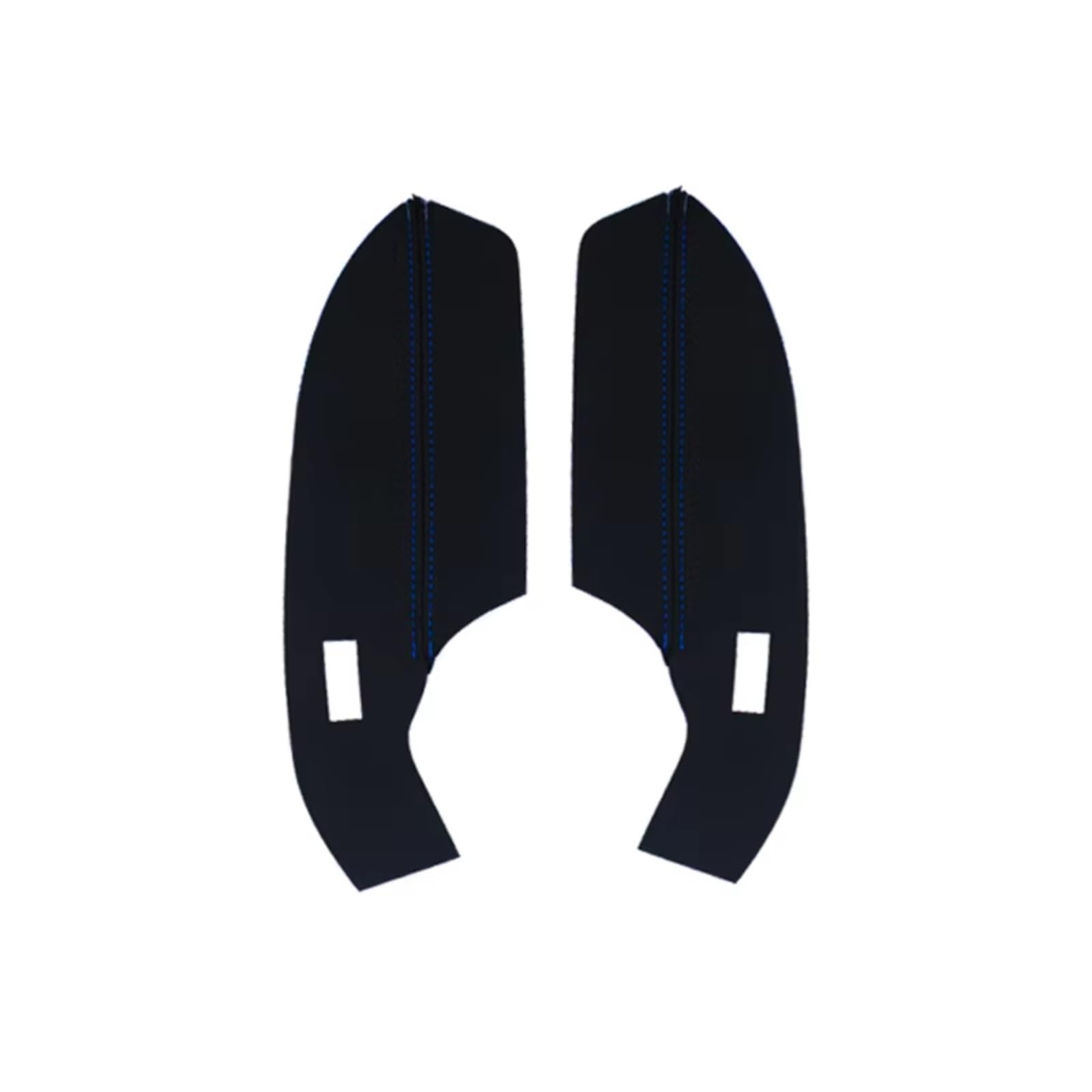 Innenzubehör Für VW Für Polo 2011–2016, nur Schrägheck, Türgriff-Armlehnenverkleidung, LHD, schwarzes Leder mit blauen Nähten Auto Zierleiste(Rear Pair) von IUKMRT