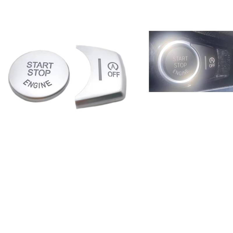 Innenzubehör Für X3 X4 X5 X6 F15 F16 F25 F26 Motor Start Stop Push Schalter Taste Trim Abdeckung Aufkleber Auto Zierleiste(Silver C) von IUKMRT