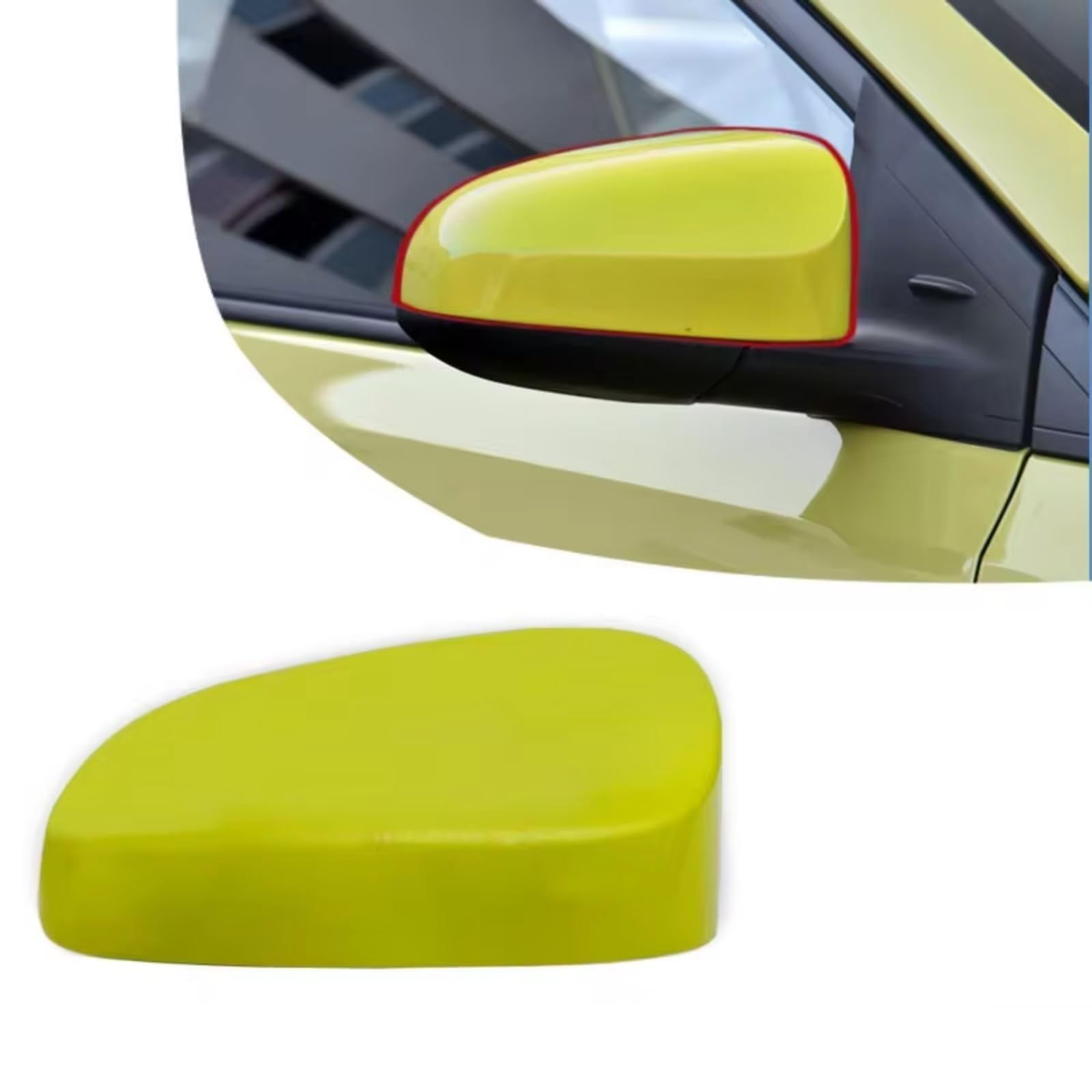 Spiegelkappen Für Toyota Für Yaris 2012-2021 Rückspiegel Abdeckung Rückspiegel Shell Spiegel Fall Gehäuse Auto Zubehör Auto Rückspiegel Abdeckung(Yellow Right) von IUKMRT