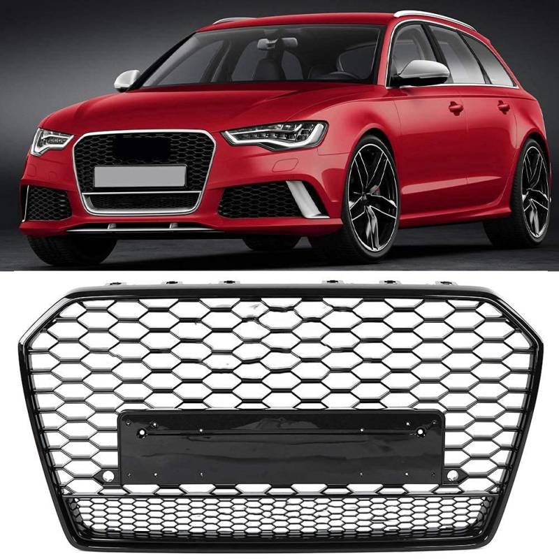 Auto Front Kühlergrille für Audi A6 S6 C7 2015-2018,Front Nieren Kühlergrill Front stoßstange Gitter Waben Grill Dauerhaft von IUSOT