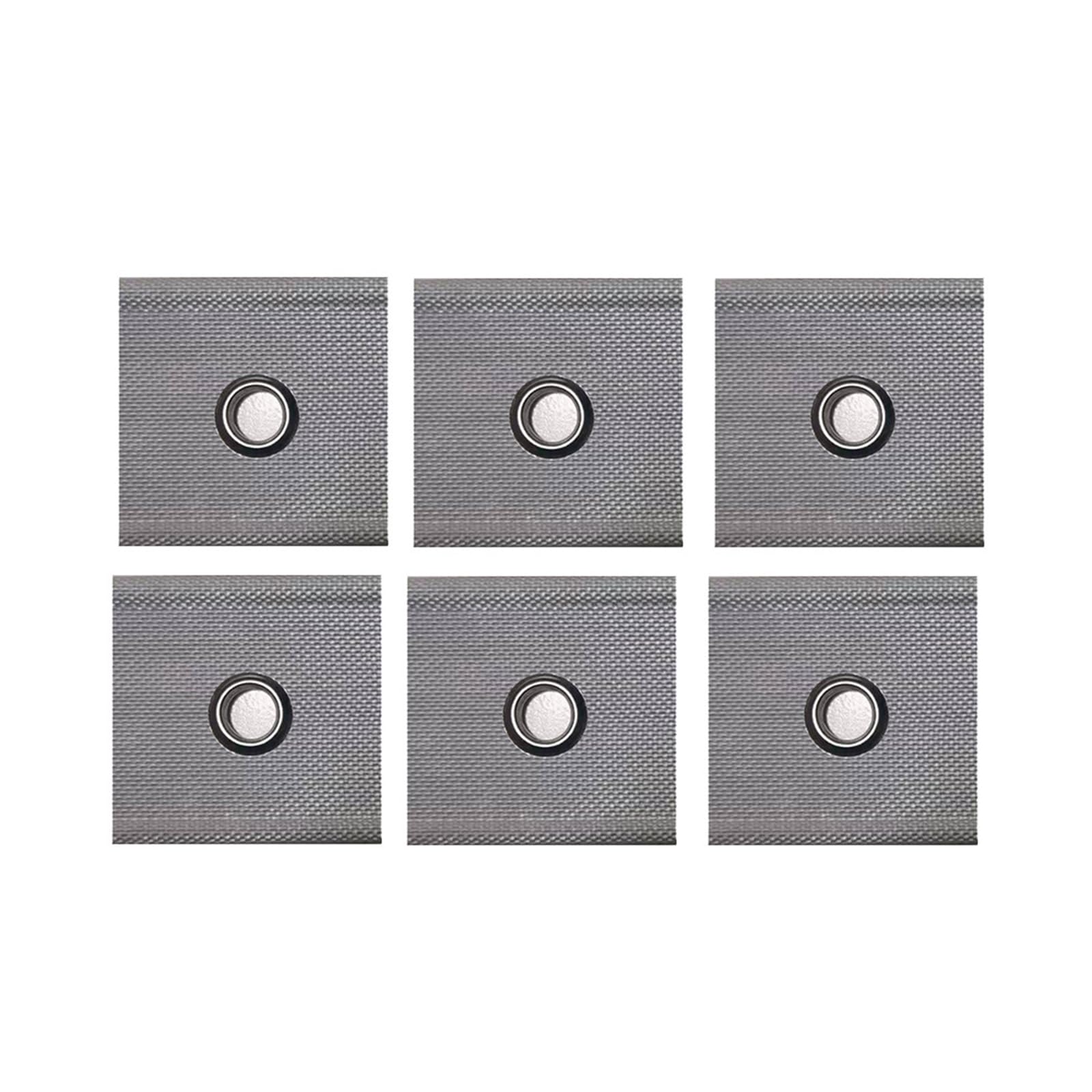 IUSOT 6 Stück Kederleisten Haken Set (Grau), Kederösen für Kederschiene 9(ID) x 50 x 50 mm, Kederleiste Zubehör für Vorzelt, Markisenhaken, Outdoor Kederhaken, für Wohnmobil, Wohnwagen, Camping Zelt von IUSOT