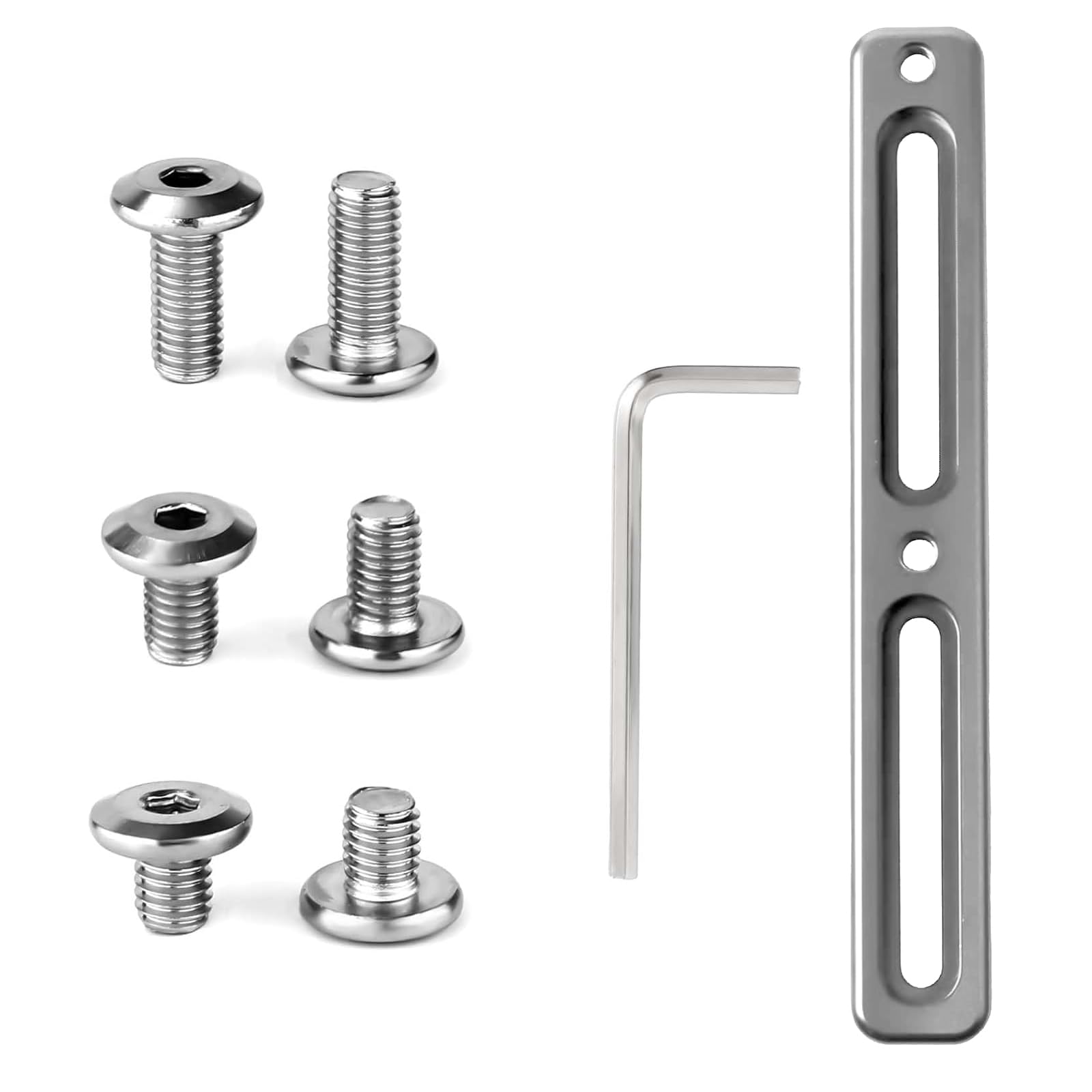 IUSOT Flaschenhalter Adapter, Verstellbar Für Fahrrad, Universelle Montagebasis Für B-Rad, 2 Steckplätze, Inklusive 6 Schrauben & 1 Schraubendreher, für MTB & Rennrad(Silber) von IUSOT