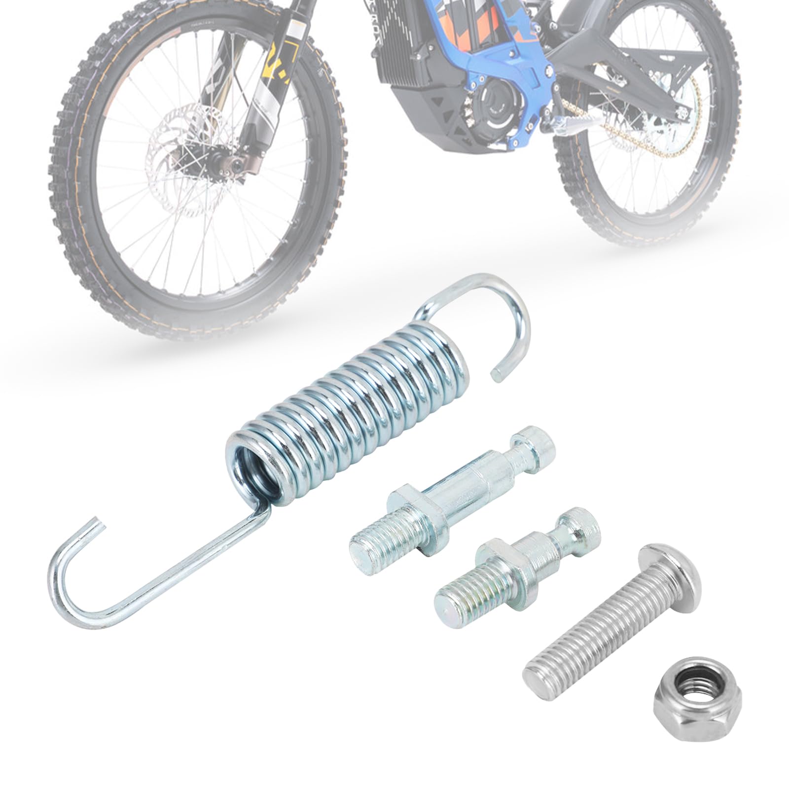 IUVWISN Dirt Bike Kickstand Federn Seitenständer Fuß Set für Surron Sur Ron Light Bee X S LBX Elektro Ebike Silber von IUVWISN