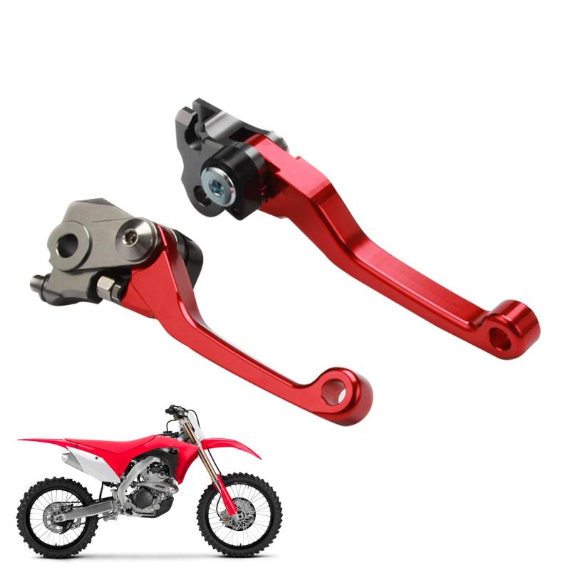 IUVWISN Dirt Bike Kupplung Bremshebel Pivot Faltbar CNC für CRF250R 2007-2023 CRF450R 07-20 CRF250RX 19-23 CRF450RX 17-20 CRF450RWE 2019 von IUVWISN