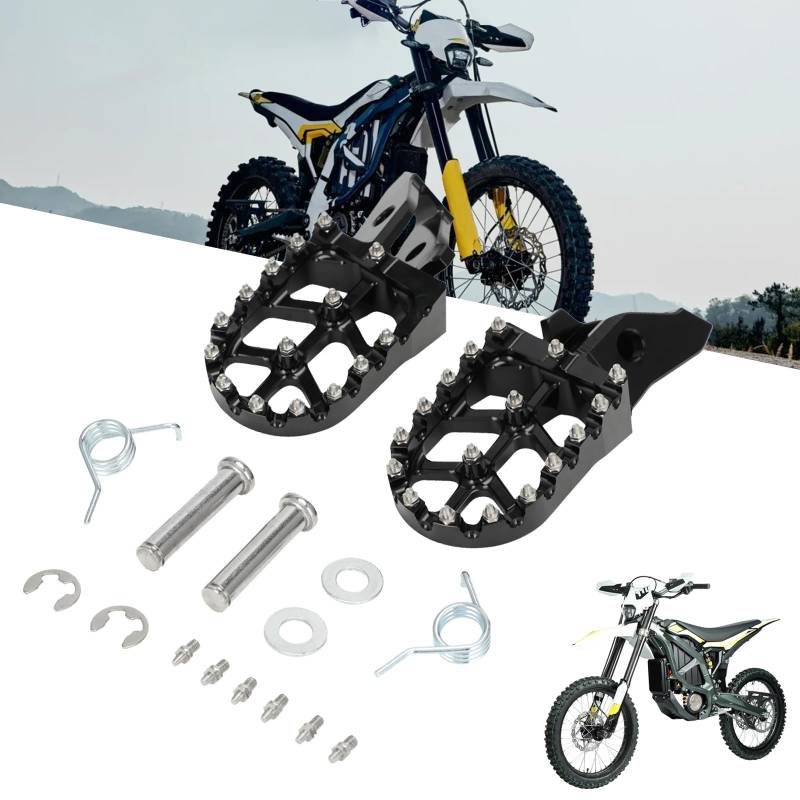 IUVWISN Für Sur Ron Ultra Bee Fußrasten Fußrasten Pedale für Surron Ultra Bee Elektro Dirt Bike Schwarz von IUVWISN