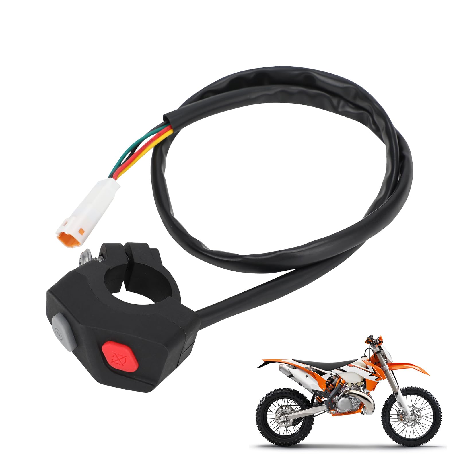 IUVWISN Motorrad Kill Switch Motorrad Motorstart Abschaltschalter Universal für Lenker 22mm XCW EXC EXC-F EXC-TPI EC ECF FREE-RIDE RALLY SUPER ENDURO 125-950cc Motocross von IUVWISN