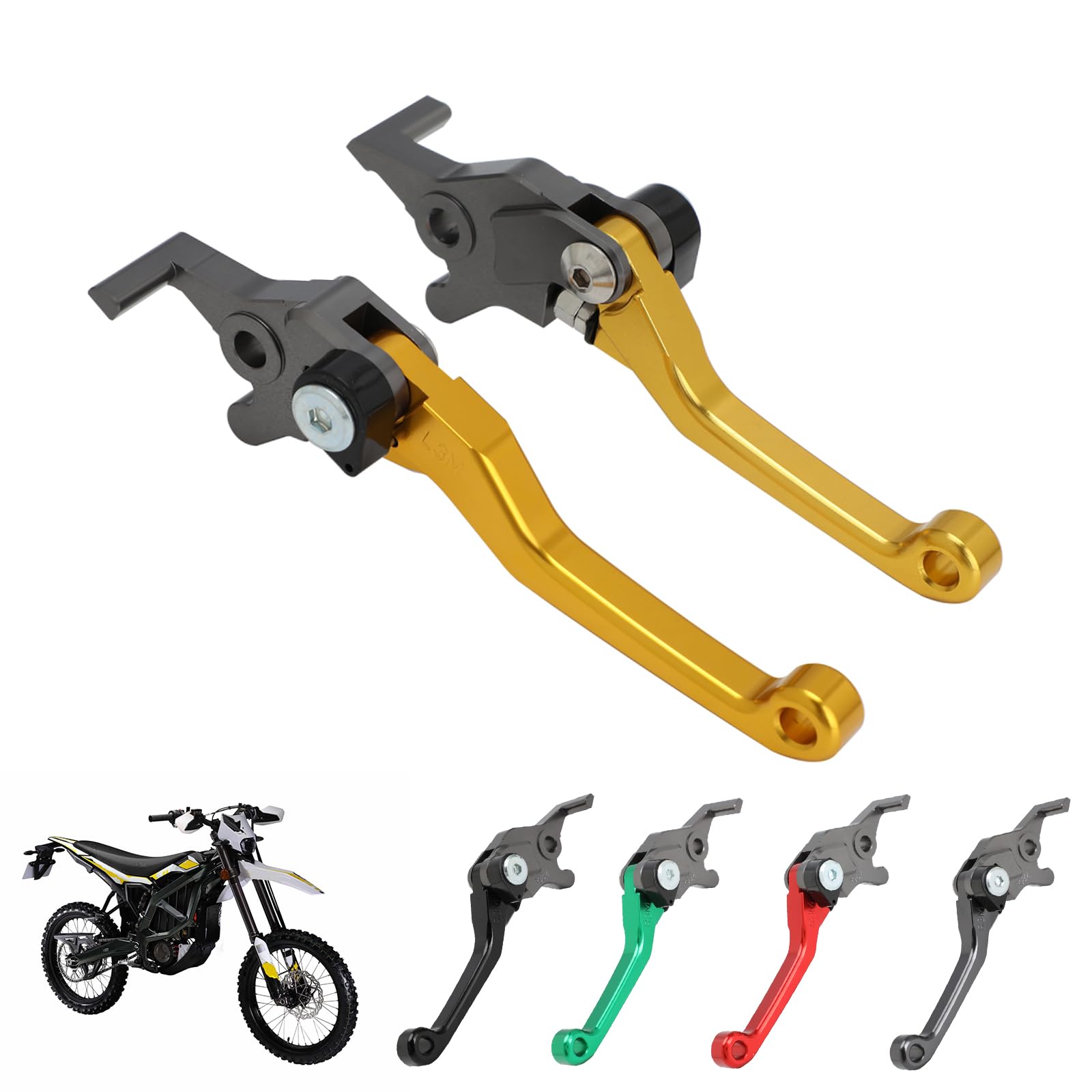 IUVWISN Sur Ron Bremshebel für Ultra Bee Pivot verstellbar Surron UltraBee Bremshebel Set CNC Elektro Dirt Bike Bremshebel Golden von IUVWISN