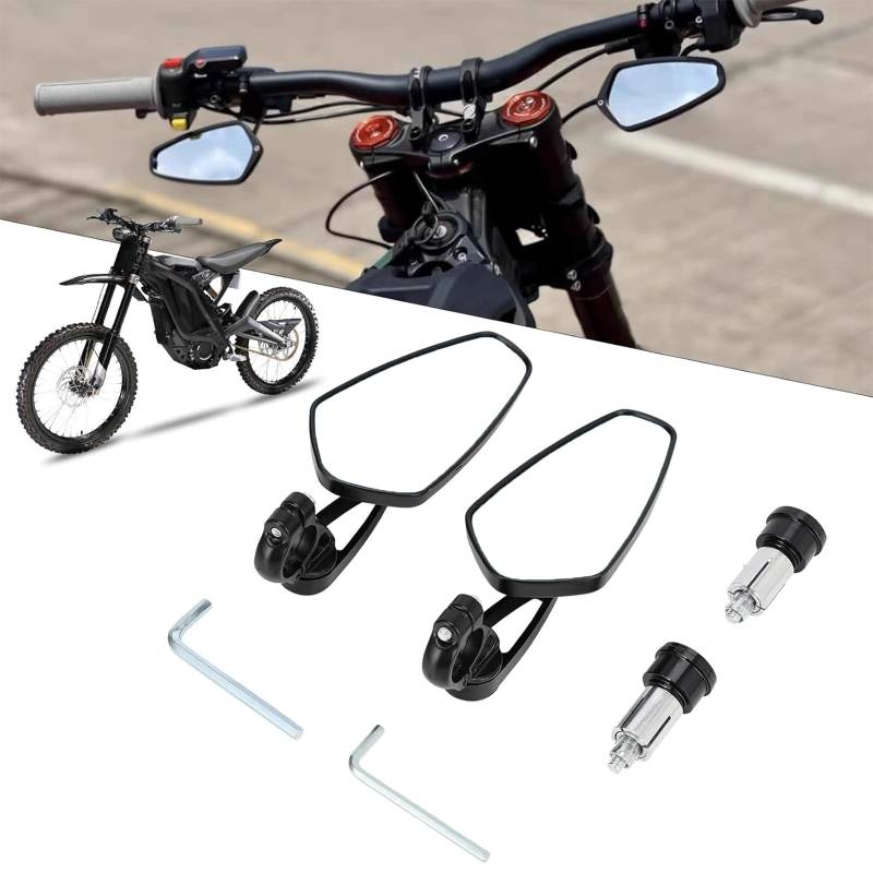 IUVWISN für Surron Rückspiegel 7/8" 22mm Lenkerendenspiegel für Surron für Sur Ron Light Bee X/S Electric Dirt Bike von IUVWISN