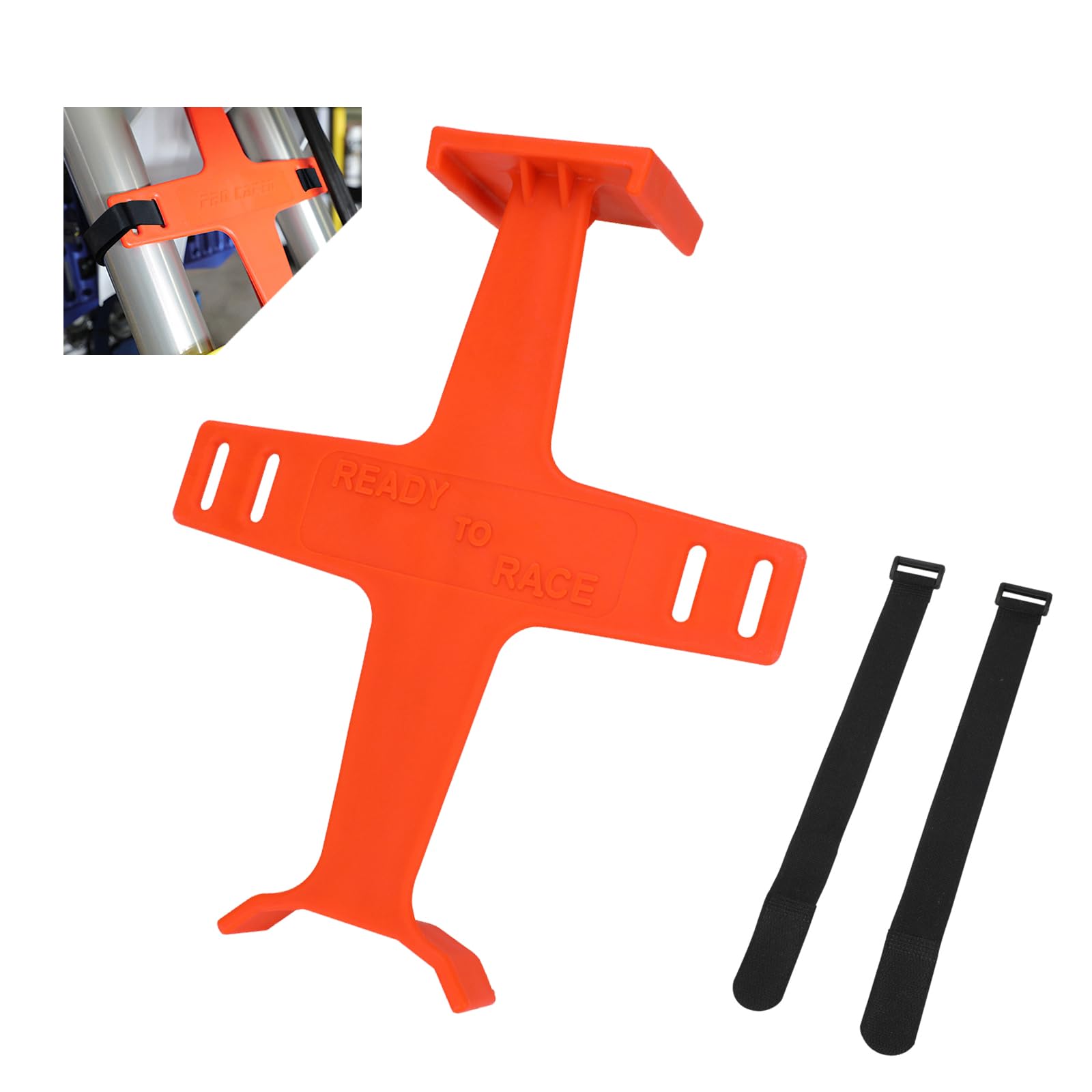 IUVWISN Motorrad Vordergabel Saver Universal 11,2 Zoll Fork Saver Fork Support Guard mit 2 Klettbändern für Dirt Pit Bike Motocross Orange von IUVWISN