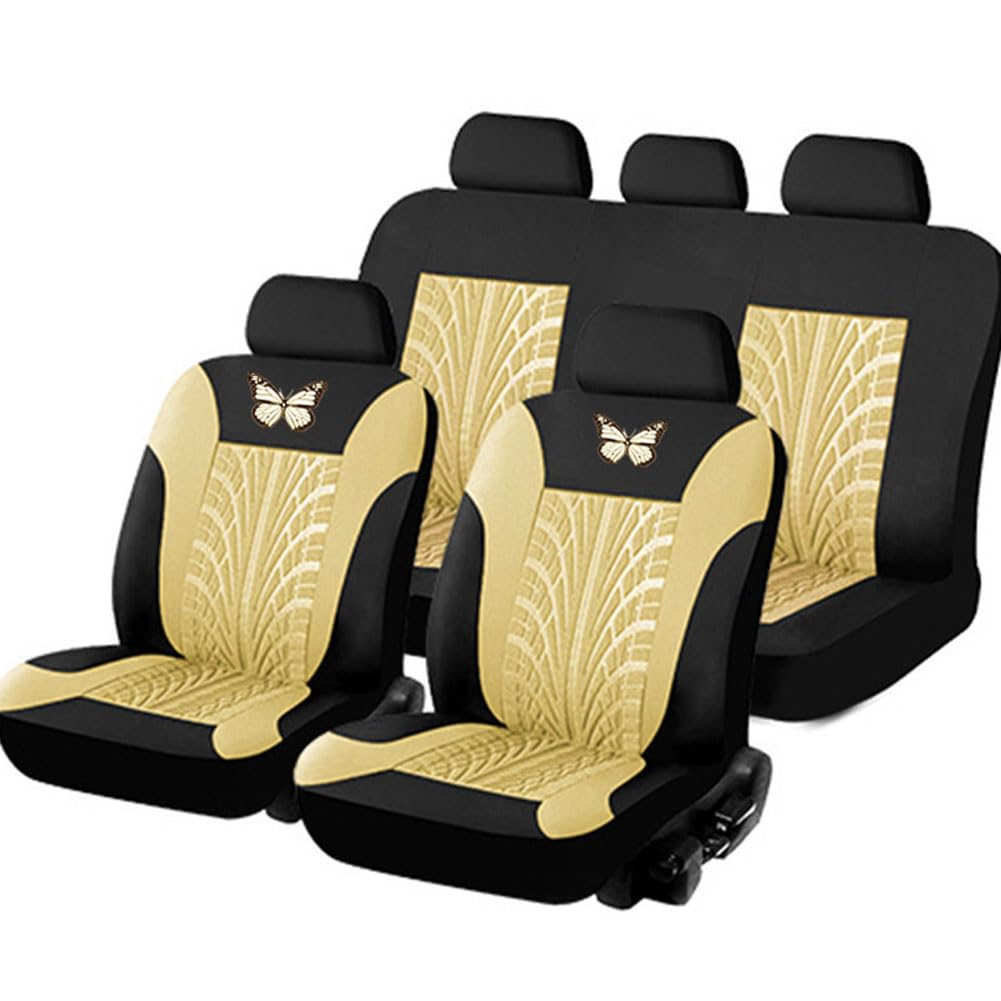 IVQOYTTV Auto Sitzbezüge Set für Discovery Sport 7 Seats 2015-2018, Bequem Sitzschoner Auto-Schonbezüge Stoff Set Atmungsaktiv Innenraum Zubehör,B von IVQOYTTV