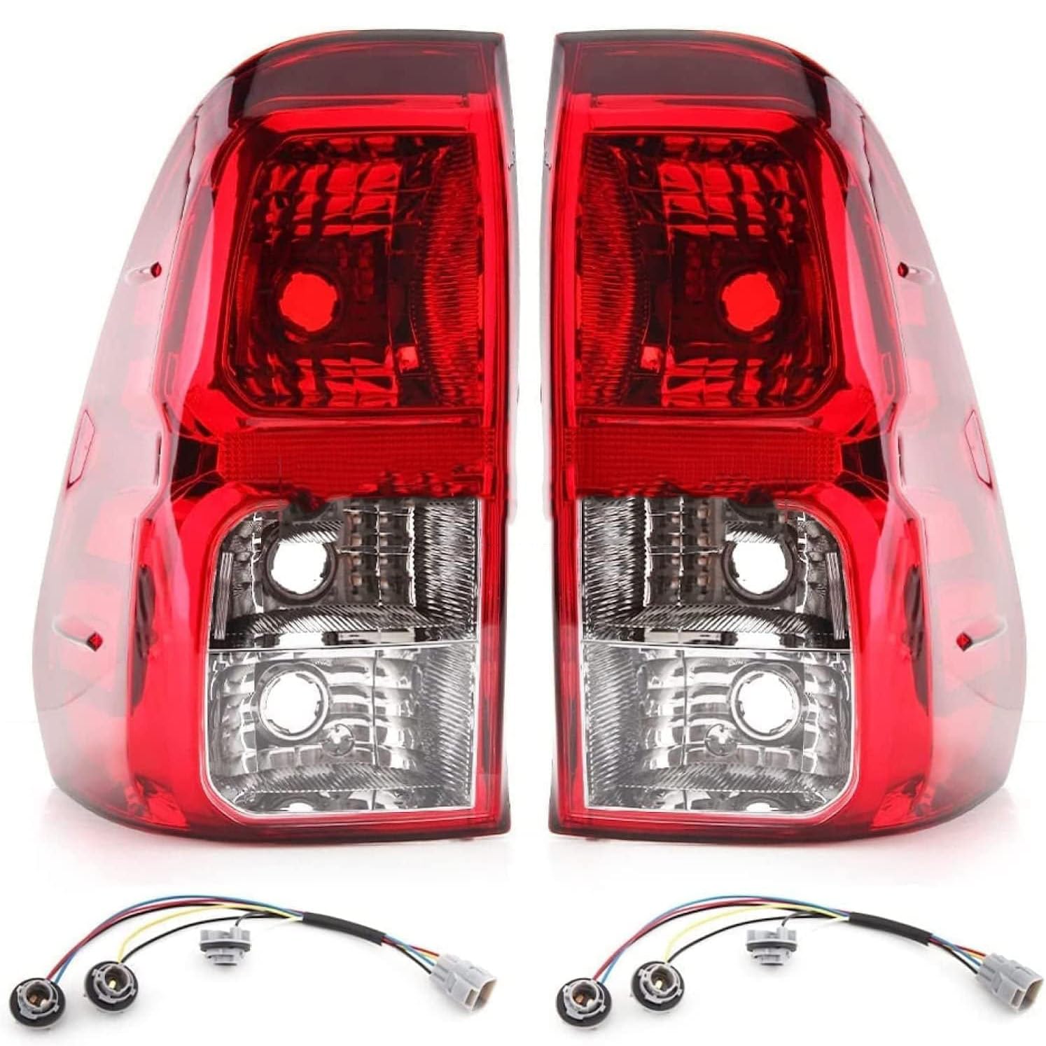 IWAGH Auto Rückleuchten für Toyota Hilux Revo 2015-2018,Multifunktion Heckleuchten Leuchten Blinklicht Wasserdicht Rücklicht,A/Pair von IWAGH