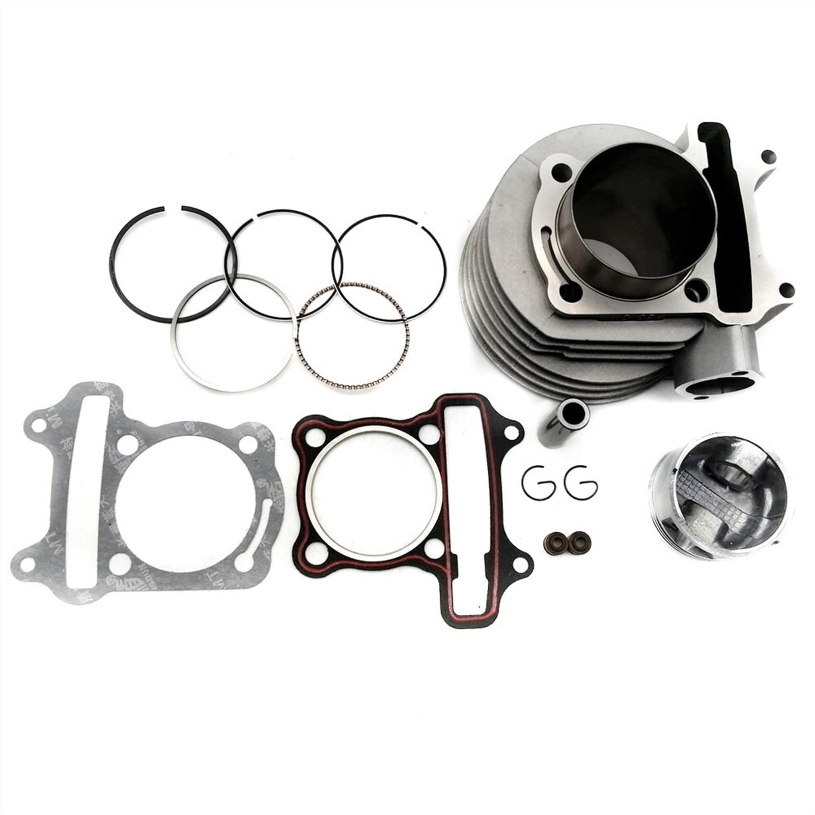 Kolbenringe Dichtungssatz 150 Zylinder Kit 57,4 mm Zylinder Kolbenring Set passt für 4-Takt Roller Moped ATV Quad GY6 150 157QMJ 1P57QMJ von IWEIGN