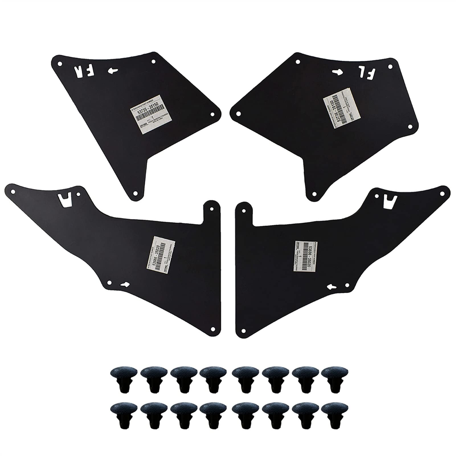 Schmutzfänger Spritzschutz Schild für Land Cruiser Prado J120 J150 2003–2020 LC3 LC4 LC5 Schürze Dichtung Schmutzfänger W Clips Kotflügeleinlagen Spritzschutz von IWEIGN