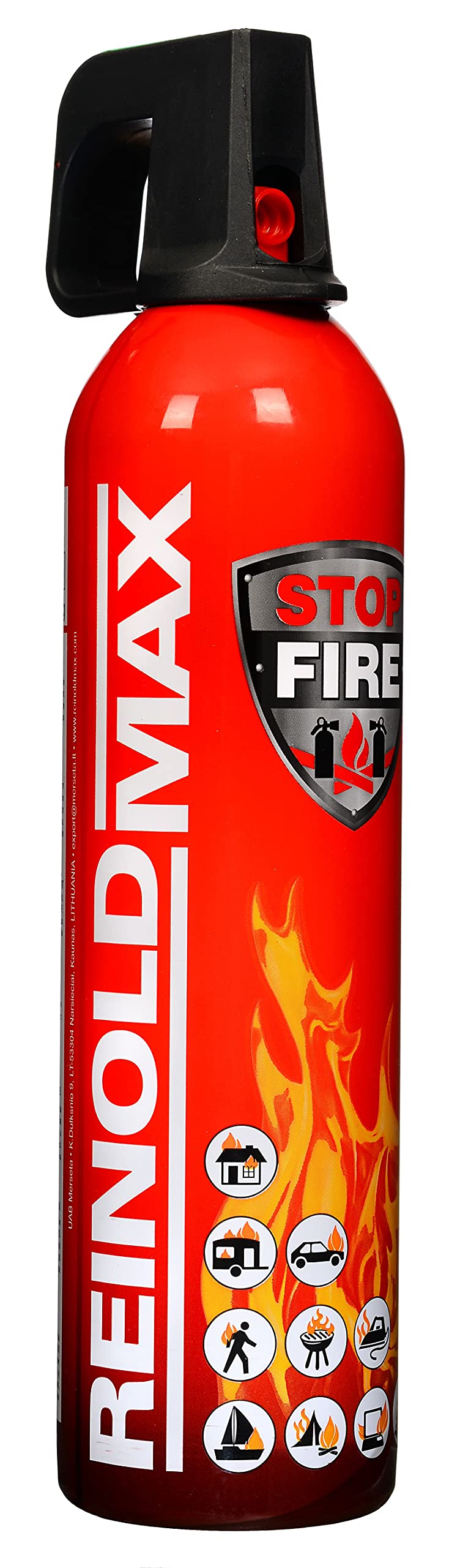 IWH - Feuerlöschspray 750 ml | Kompakter ABF Schaumlöscher ideal für Camping, Auto, Haus und Freizeit | Kleines Feuerlöschspray ideal auch für unterwegs | Inhalt: 750 ml; H: 315 mm von IWH