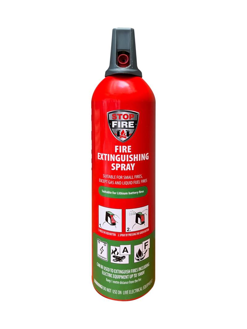 IWH Feuerlöschspray 750 ml für Feste Brennstoffe, Öle und Lithiumbatterien von IWH