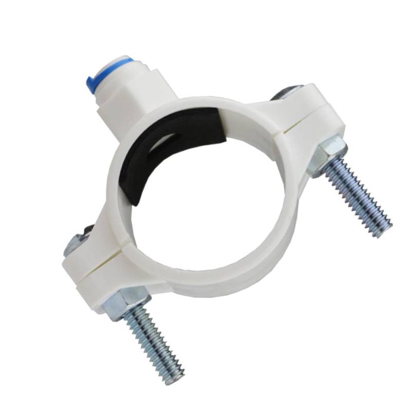 IWOWHERO Montagezubehör Wasser Ablauf Sattel Ventil Ablassventil Aus Kunststoff Drain Sattel Ventil Clip Drain Sattel Stecker Bad Leuchten Pom Kunststoff Wasserreiniger Rohrschelle Weiß von IWOWHERO