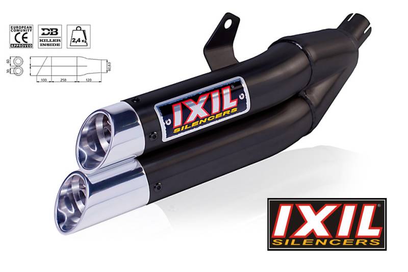 Sport Auspuff IXIL Hyperlow XL Black Edelstahl Kawasaki Z 750 / S / R Bj 2007-2012 von IXIL / IXRace