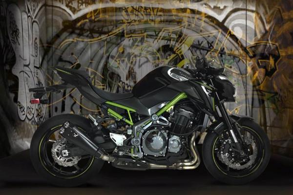 Sport Auspuff IXRace M9 Edelstahl BLACK Kawasaki Z900 /A2 Bj.2017-2019 EURO-4 +ABE Typ:ZR900B/ZR900D von IXIL / IXRace