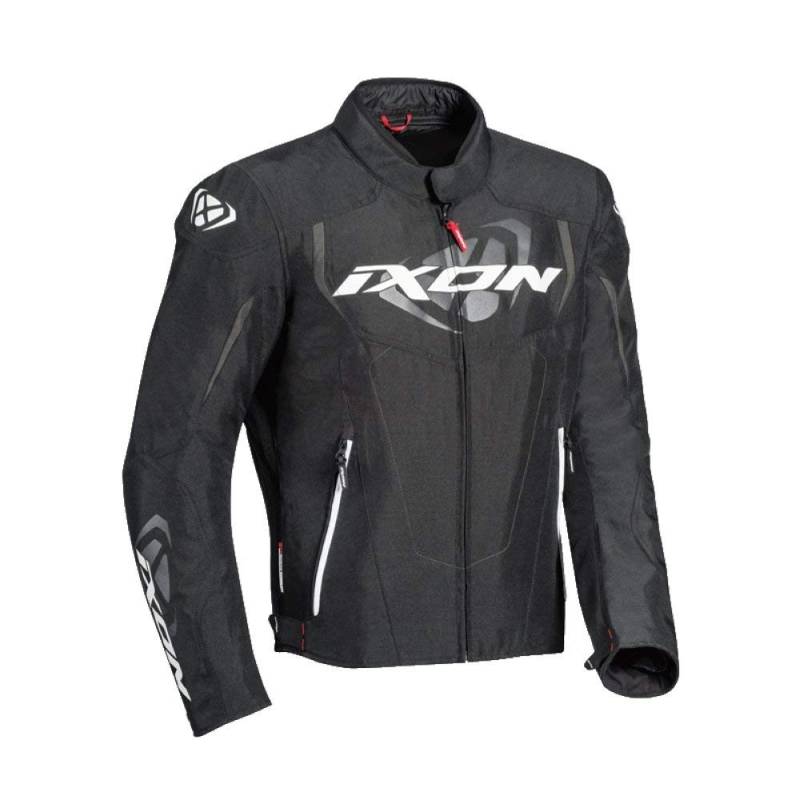 Ixon Cobra schwarz weiß Motorradjacke XXXL von IXON