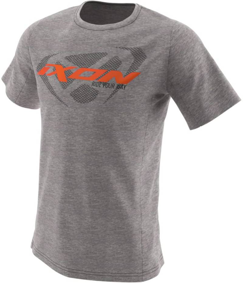 IXON UNIT Herren T-Shirt Textil Grau Orange Schwarz S von IXON