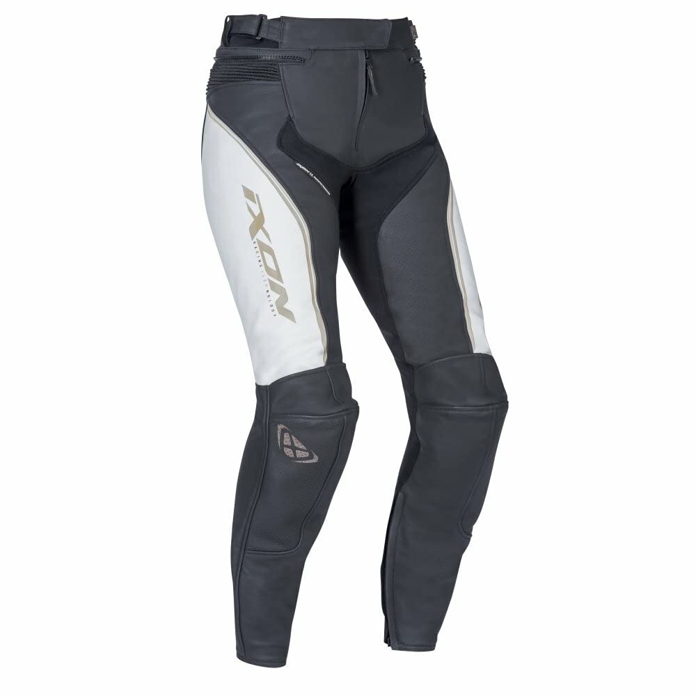 Ixon Trinity Damen Motorradhose (Black/White,L) von IXON