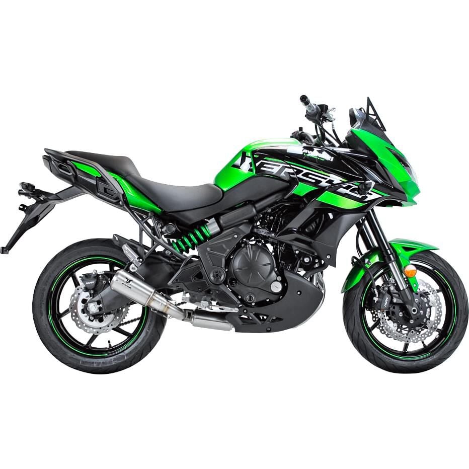 IXRACE MK2 Auspuff 2-1 silber für Kawasaki KLE 650 Versys 2017-2020 von IXRACE