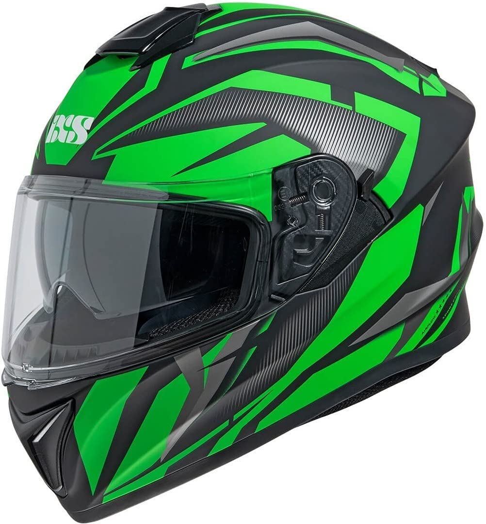 IXS 216 2.1 Helm, schwarz matt/grün, XS (53/54) von IXS