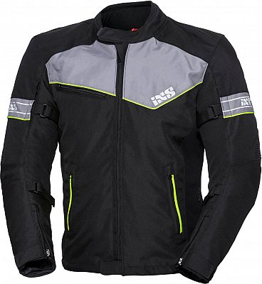 IXS 5/8-ST, Textiljacke - Schwarz/Grau/Gelb - 3XL von IXS